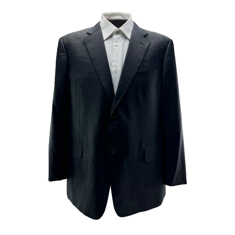 John W. Nordstrom Charcoal Reda Travel Wool 2 Button/Vent Blazer Mens Size 46R